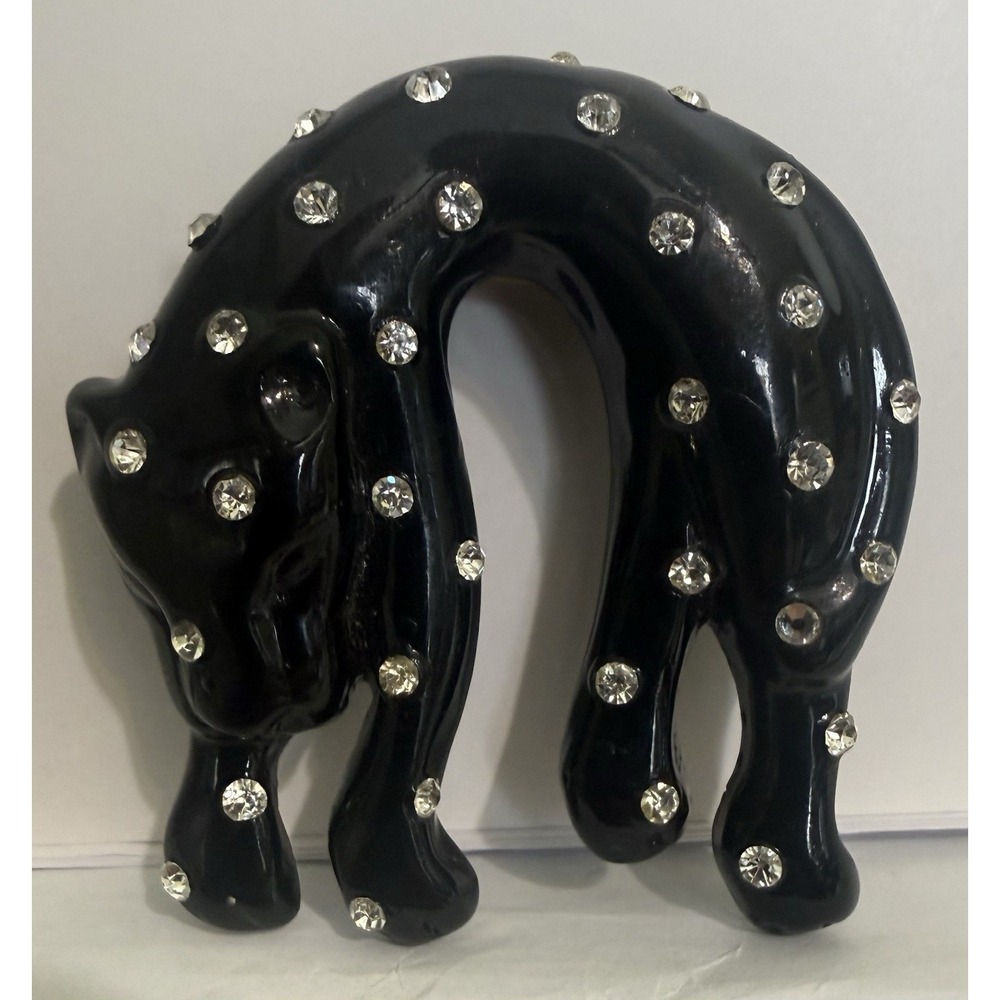 THE RESTORED VINTAGE COLLECTION: BLACK PUMA BROOCH Anthropologie EXC